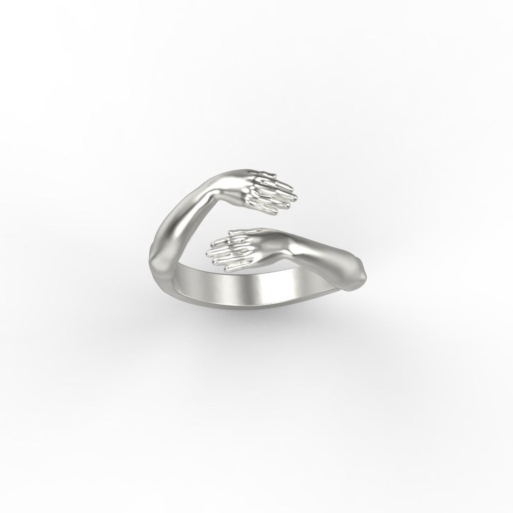 Women's 14k Hugging Hands Ring