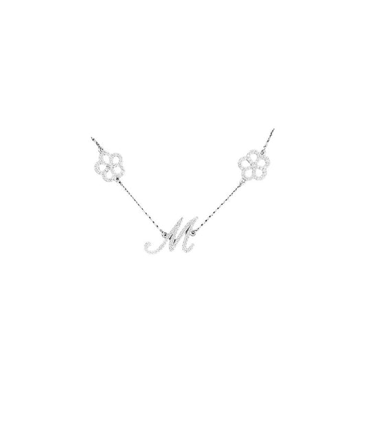 14k Child Diamond Charm Initial Bracelet