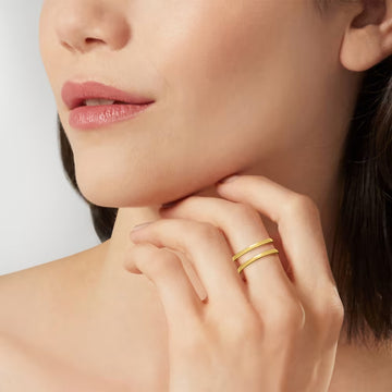 14kt Yellow Gold Two-Band Open Ring