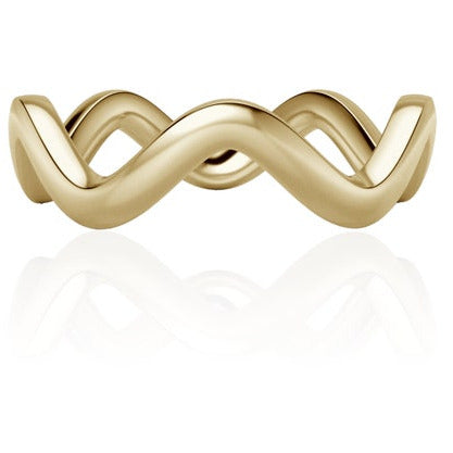 14k Gold Womens Wavy Ring