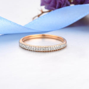 Rose Gold Sparkling Diamond Delicate Ring