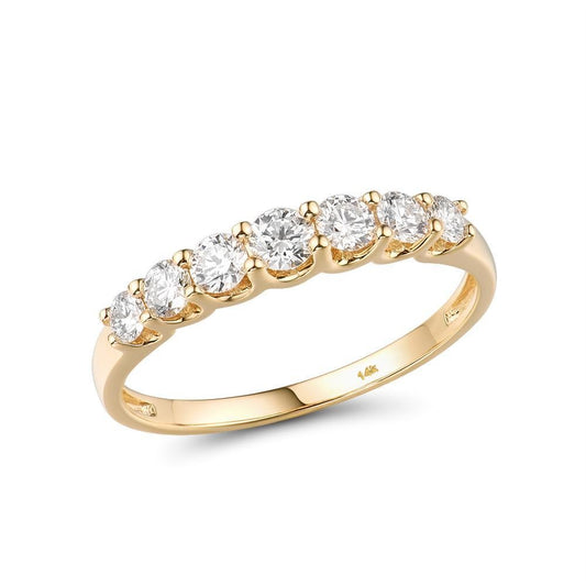 Pure 14K Yellow Gold Diamond Ring