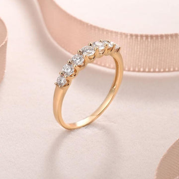 Pure 14K Yellow Gold Diamond Ring