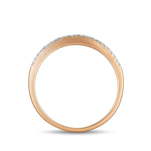 Rose Gold Sparkling Diamond Delicate Ring