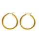 18k Gold Round Hoop Earrings