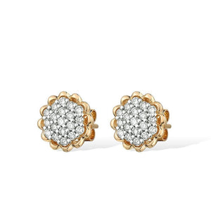 Dainty Sunflower Stud Earrings