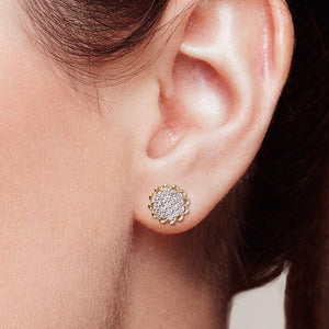 Dainty Sunflower Stud Earrings