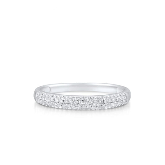 White Gold Sparkling Diamond Ring