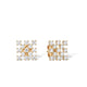 14K Yellow Gold Square Stud Earrings