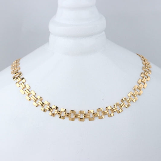 Yellow Gold Link Chain Necklace