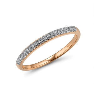 Rose Gold Sparkling Diamond Delicate Ring